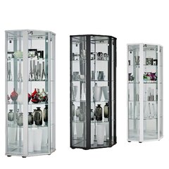 Silver curio deals cabinet